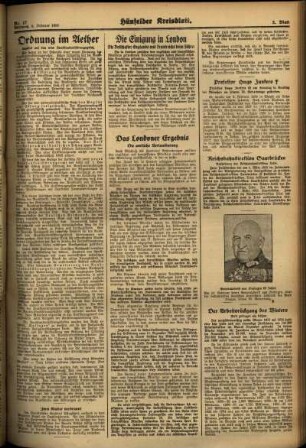 Zweite Ausgabe vom Mittwoch, den 06. Februar 1935.