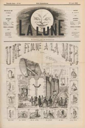 Une femme a la mer, par Gédeon