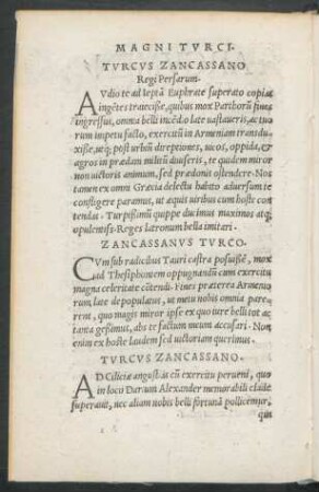 Magni Turci. Epistolae.