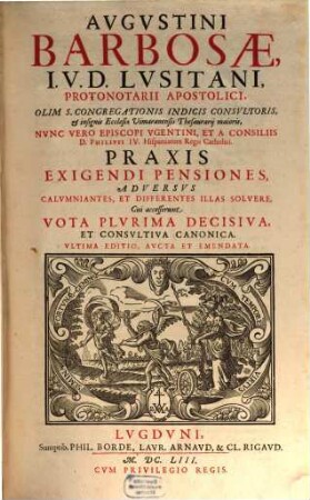 Praxis exigendi pensiones, 1