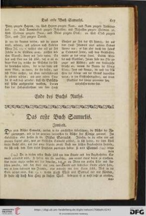 Das erste Buch Samuelis
