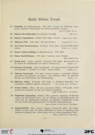 Gold, Silber, Email (Nr. 354-381)