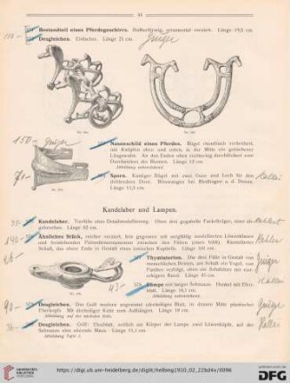 Kandelaber und Lampen (Nr. 575-587)