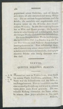 XXXVIII. Quintus Horatius Flaccus