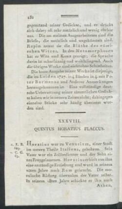 XXXVIII. Quintus Horatius Flaccus
