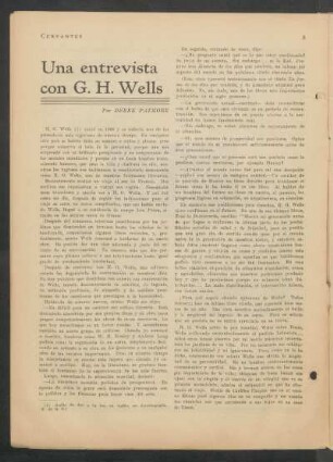 Una entrevista con G. H. Wells