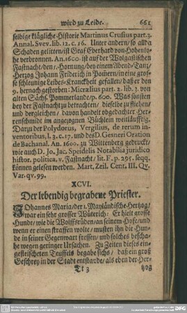 XCVI. Der lebendig begrabene Priester