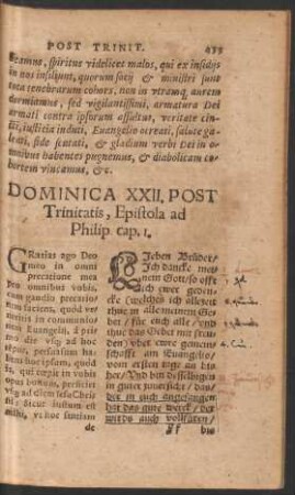 Dominica XXII. Post Trinitatis ...