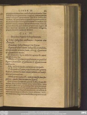 Cap. IV. De tribus Figuris Syllogismorum.
