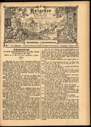 Ausgabe vom Sonntag, den 07. August 1904.