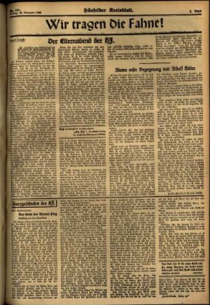 Dritte Ausgabe vom Freitag, den 20. November 1936.