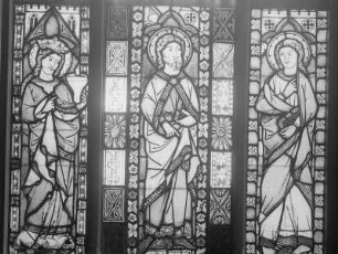 Die kluge Jungfrau und zwei männliche Heilige