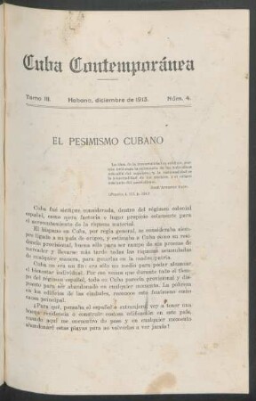 El pesimismo cubano