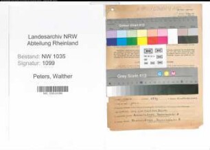 Entnazifizierung Walther Peters , geb. 29.11.1897 (Ingenieur)