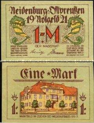 Neidenburg 1 Mark, Notgeldserie
