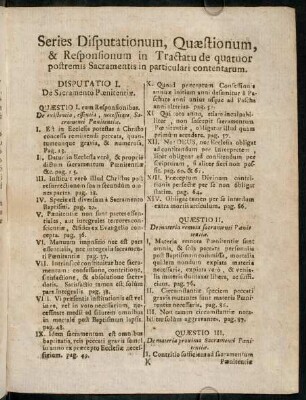 Series Disputationum, Quaestionum,...