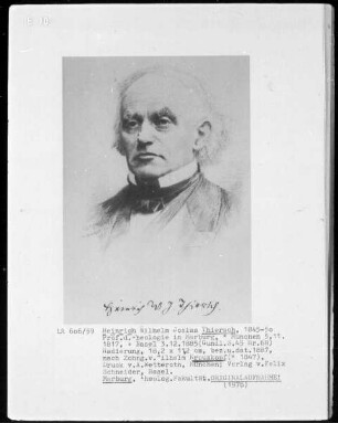 Heinrich Wilhelm Thiersch (1817-1885), 1845-1850 Professor der Theologie in Marburg