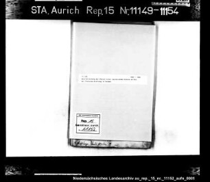 Die Verleihung der Rechte einer juristischen Person an die Dr. Frerichs-Stiftung in Norden