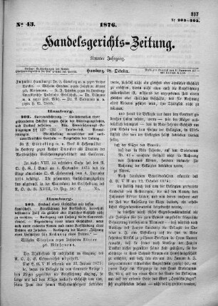 No. 43. 28. Oktober 1876