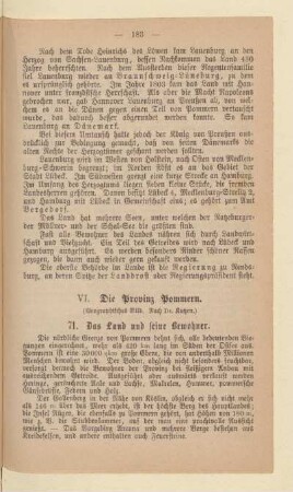 VI. Die Provinz Pommern