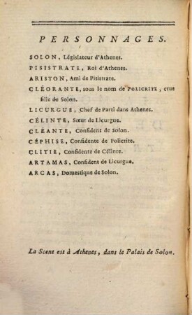 La mort de Solon : Tragédie