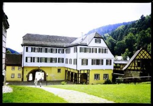 Hirsau: Kloster Hirsau, ehemaliges herzogliches Gesindhaus und Pforte mit Mühle