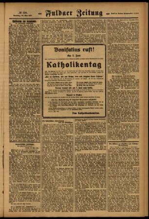 Zweite Ausgabe vom Samstag, den 28. Mai 1921.