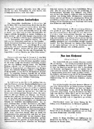 Aus andern Landeskirchen
