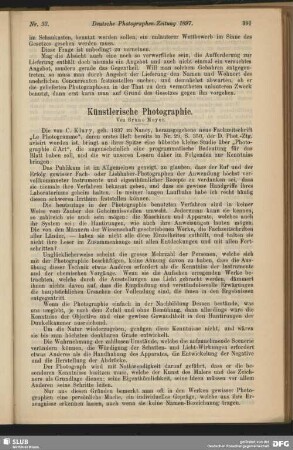 Künstlerische Photographie