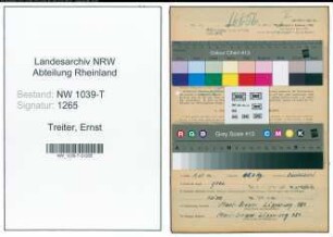 Entnazifizierung Ernst Treiter , geb. 03.10.1904 (Fachmeister)