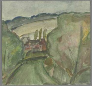 Ohne Titel [Dorf in Landschaft]