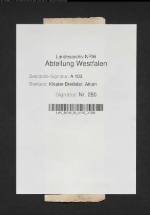 Verzeichnis des "Giershagener Spanns".