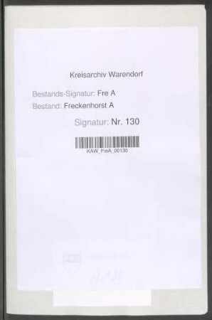 Rechnungsbelege Kirchspiel Enniger