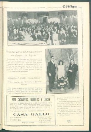 Sociedad "Unión Estradense" : Fiesta a beneficio del "Seminario de Estudios Gallegos"