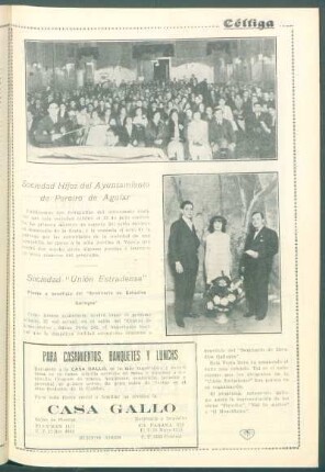 Sociedad "Unión Estradense" : Fiesta a beneficio del "Seminario de Estudios Gallegos"