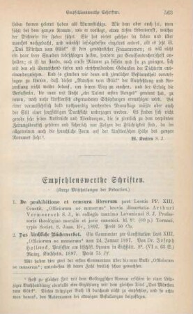 563-576 Empfehlenswerthe Schriften