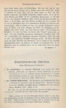 563-576 Empfehlenswerthe Schriften