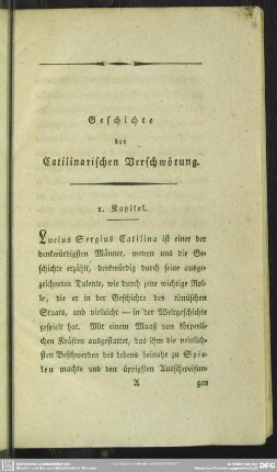 1. Kapitel. [Charakter des Catilina]