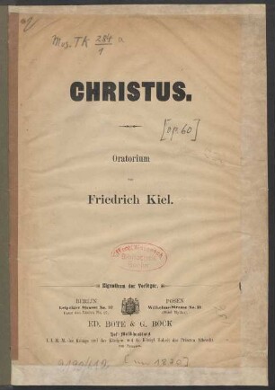 Christus : Oratorium