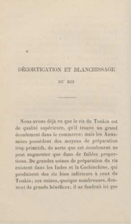 Décortication et blanchissage du riz