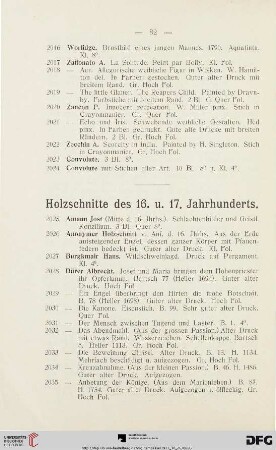 Holzschnitte des 16. Jahrhunderts (Nr. 2025-2040)