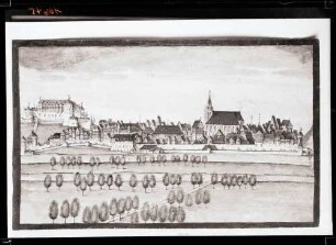 Stadtansicht aus dem 16. Jahrhundert, Aquarell