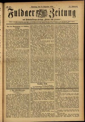 Ausgabe vom Samstag, den 15. Dezember 1894.