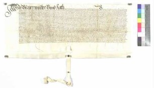 Gültverschreibung von Bürgermeister und Rat der Stadt Esslingen gegen das Predigerkloster