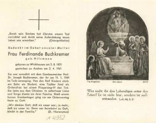 Buchkremer, Ferdinande geb. Hilsmann