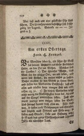 CCXV. Am ersten Ostertage.