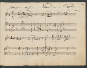 Variationen. Auszüge. Arr; vl, pf; a-Moll