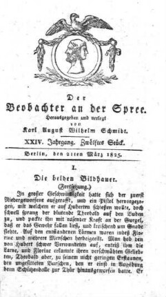 12. Stueck, 21. Maerz 1825
