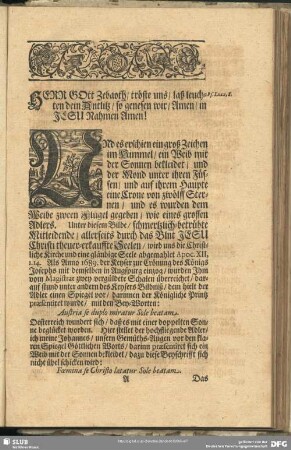 Leichenpredigt : Die rechten Adlers-Flügel. [Antritt]. Textus. Eingang. Abhandlung