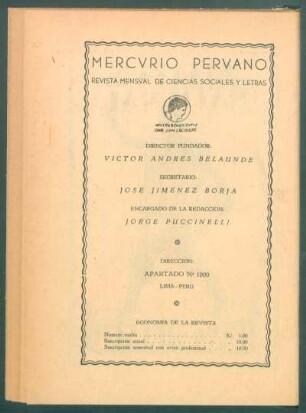 "Mercurio Peruano" - [Pie de imprenta]